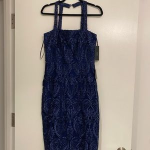 Dark Blue Lace Dress